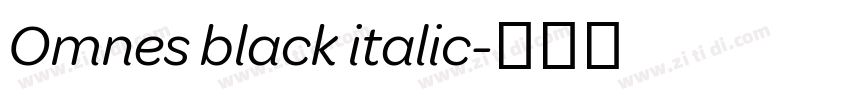 Omnes black italic字体转换
